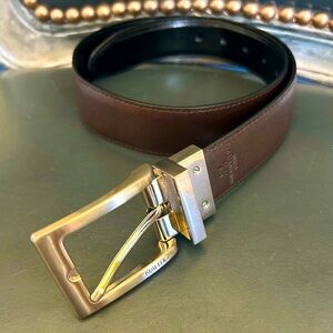 Nautica Reversible black & Brown Boy’s Belt Silver Buckle size 22 / 55